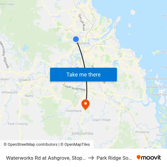 Waterworks Rd at Ashgrove, Stop 17 to Park Ridge South map