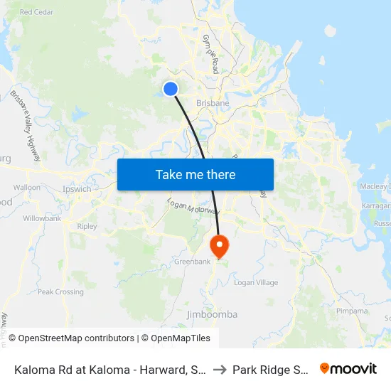 Kaloma Rd at Kaloma - Harward, Stop 38 to Park Ridge South map