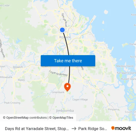 Days Rd at Yarradale Street, Stop 2a to Park Ridge South map