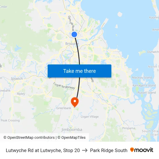 Lutwyche Rd at Lutwyche, Stop 20 to Park Ridge South map