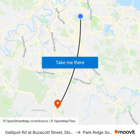 Gallipoli Rd at Buzacott Street, Stop 48a to Park Ridge South map