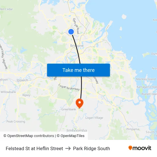 Felstead St at Heflin Street to Park Ridge South map
