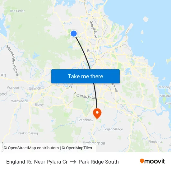 England Rd Near Pylara Cr to Park Ridge South map