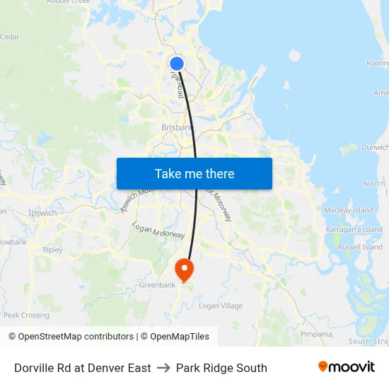 Dorville Rd at Denver East to Park Ridge South map