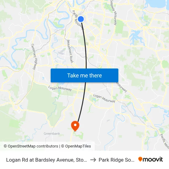 Logan Rd at Bardsley Avenue, Stop 20 to Park Ridge South map