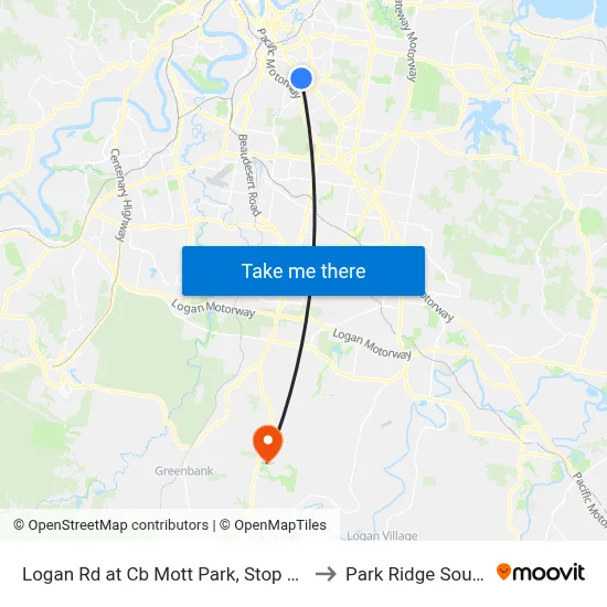 Logan Rd at Cb Mott Park, Stop 26 to Park Ridge South map
