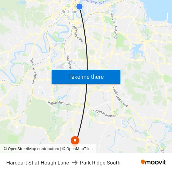 Harcourt St at Hough Lane to Park Ridge South map