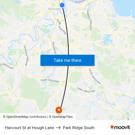 Harcourt St at Hough Lane to Park Ridge South map