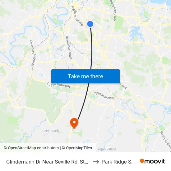 Glindemann Dr Near Seville Rd, Stop 47b to Park Ridge South map
