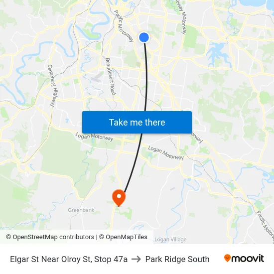 Elgar St Near Olroy St, Stop 47a to Park Ridge South map