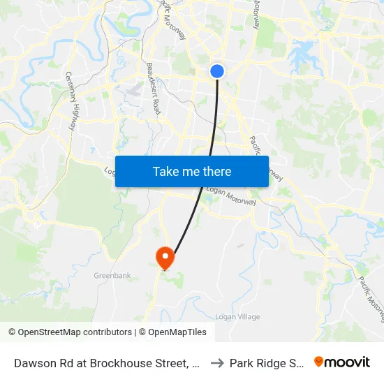 Dawson Rd at Brockhouse Street, Stop 77 to Park Ridge South map
