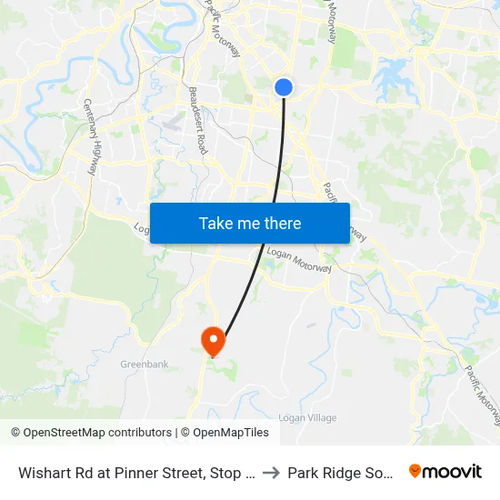 Wishart Rd at Pinner Street, Stop 43 to Park Ridge South map