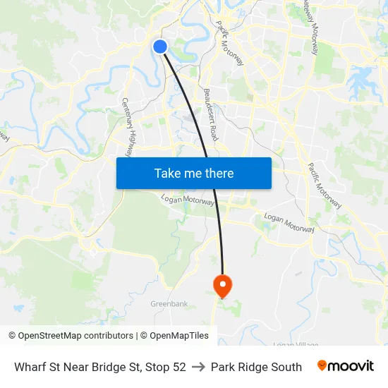 Wharf St Near Bridge St, Stop 52 to Park Ridge South map