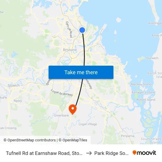 Tufnell Rd at Earnshaw Road, Stop 27 to Park Ridge South map