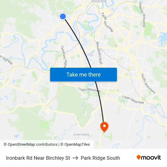 Ironbark Rd Near Birchley St to Park Ridge South map
