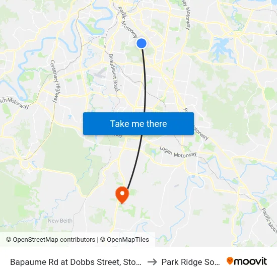 Bapaume Rd at Dobbs Street, Stop 63 to Park Ridge South map