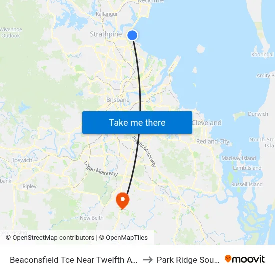 Beaconsfield Tce Near Twelfth Ave to Park Ridge South map