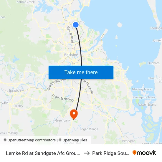 Lemke Rd at Sandgate Afc Ground to Park Ridge South map