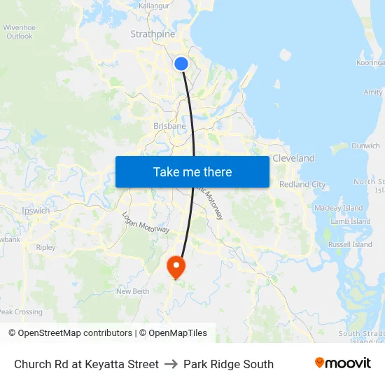 Church Rd at Keyatta Street to Park Ridge South map