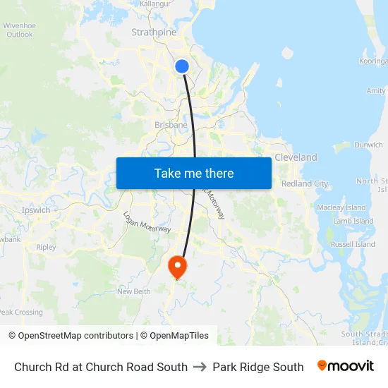 Church Rd at Church Road South to Park Ridge South map