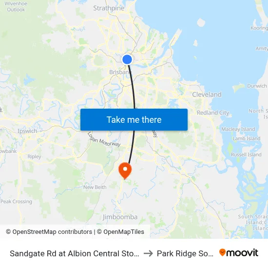 Sandgate Rd at Albion Central Stop 19 to Park Ridge South map