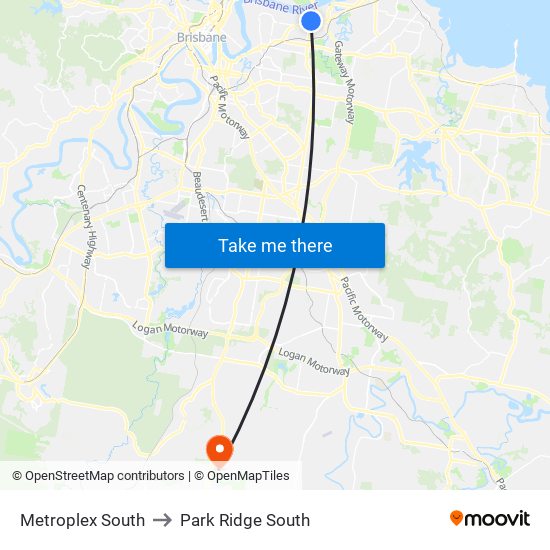 Metroplex South to Park Ridge South map