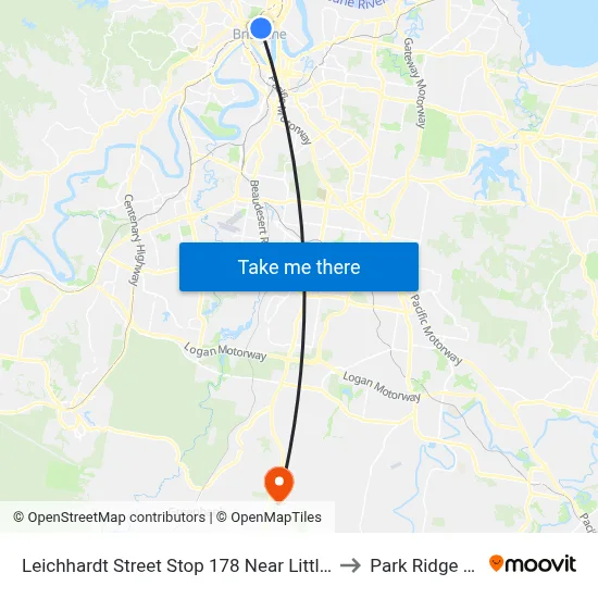 Leichhardt Street Stop 178 Near Little Edward St to Park Ridge South map