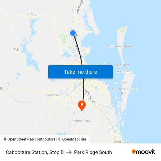 Caboolture Station, Stop B to Park Ridge South map