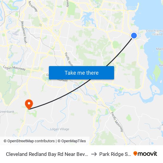 Cleveland Redland Bay Rd Near Beveridge Rd to Park Ridge South map