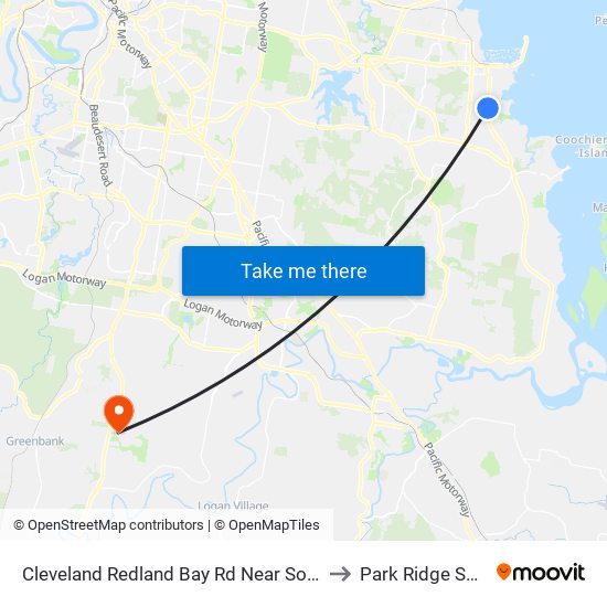 Cleveland Redland Bay Rd Near South St to Park Ridge South map