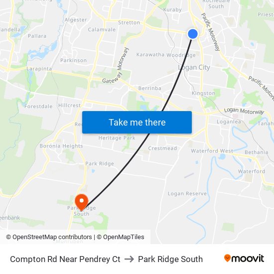 Compton Rd Near Pendrey Ct to Park Ridge South map