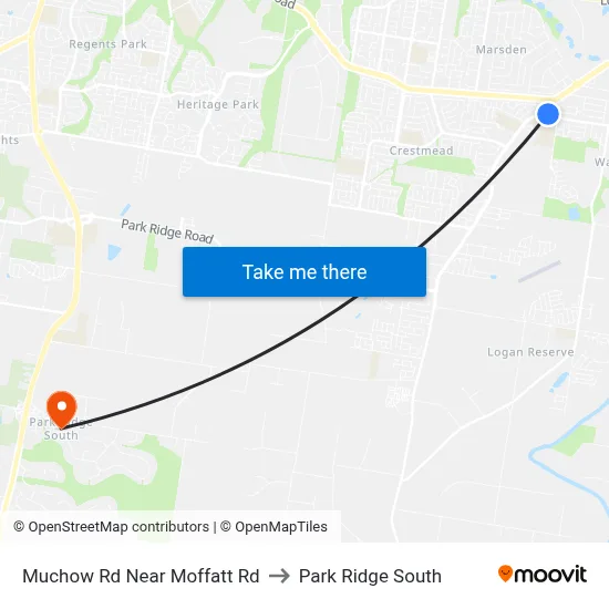 Muchow Rd Near Moffatt Rd to Park Ridge South map