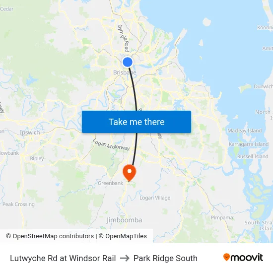 Lutwyche Rd at Windsor Rail to Park Ridge South map