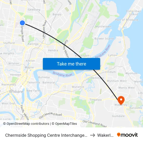 Chermside Shopping Centre Interchange H to Wakerley map
