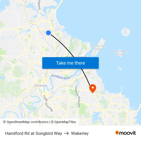 Handford Rd at Songbird Way to Wakerley map
