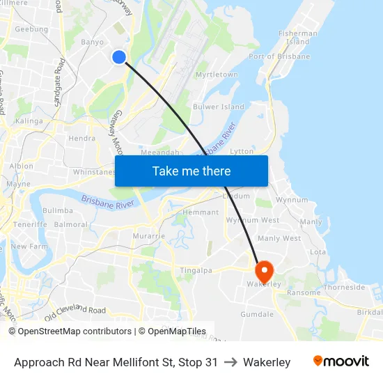 Approach Rd Near Mellifont St, Stop 31 to Wakerley map