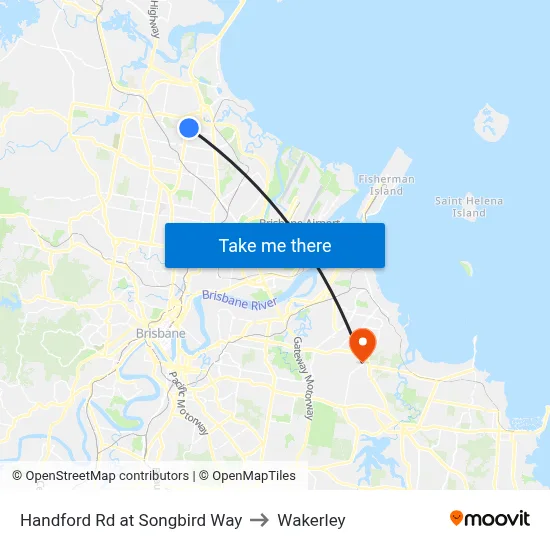 Handford Rd at Songbird Way to Wakerley map