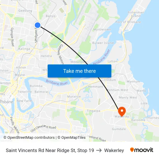 Saint Vincents Rd Near Ridge St, Stop 19 to Wakerley map