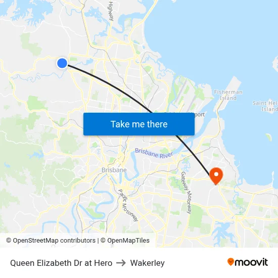 Queen Elizabeth Dr at Hero to Wakerley map