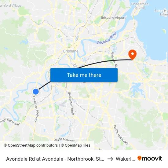 Avondale Rd at Avondale - Northbrook, Stop 60 to Wakerley map