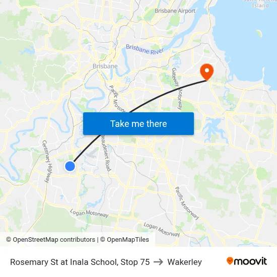 Rosemary St at Inala School, Stop 75 to Wakerley map