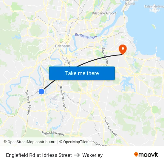 Englefield Rd at Idriess Street to Wakerley map