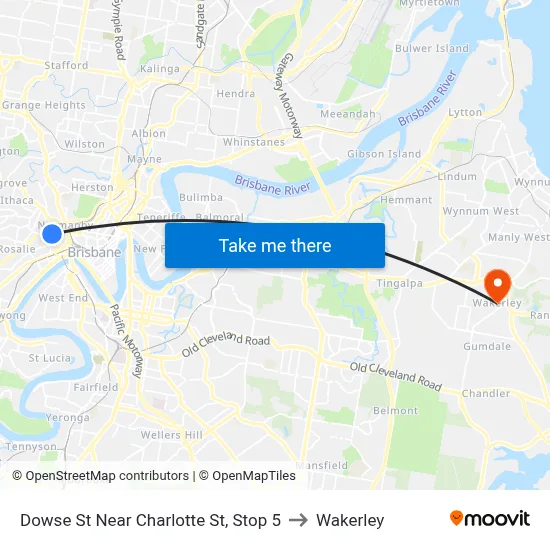 Dowse St Near Charlotte St, Stop 5 to Wakerley map