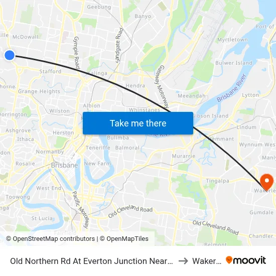 Old Northern Rd At Everton Junction Near Drake St to Wakerley map