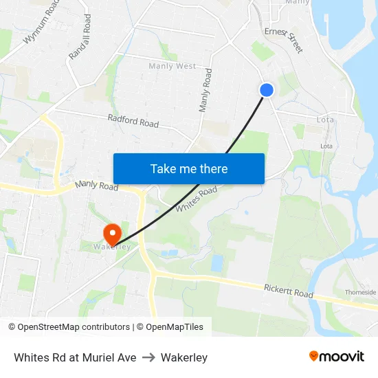 Whites Rd at Muriel Ave to Wakerley map