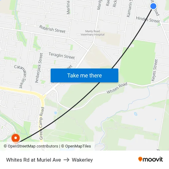 Whites Rd at Muriel Ave to Wakerley map