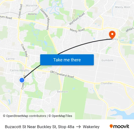 Buzacott St Near Buckley St, Stop 48a to Wakerley map