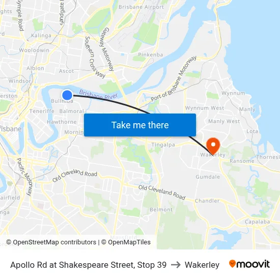 Apollo Rd at Shakespeare Street, Stop 39 to Wakerley map