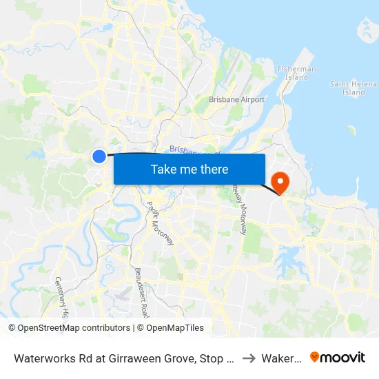 Waterworks Rd at Girraween Grove, Stop 21/22 to Wakerley map