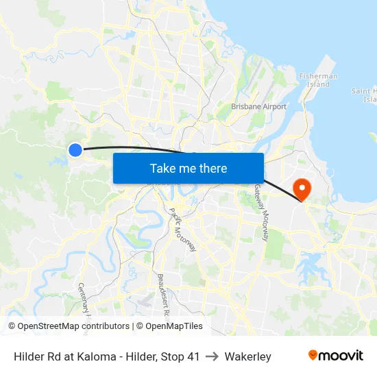 Hilder Rd at Kaloma - Hilder, Stop 41 to Wakerley map